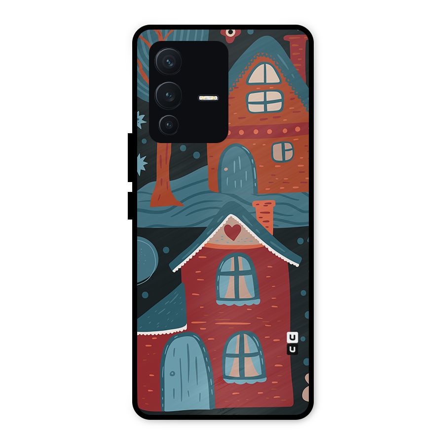 Nordic Arts Houses Metal Back Case for Vivo V23 5G