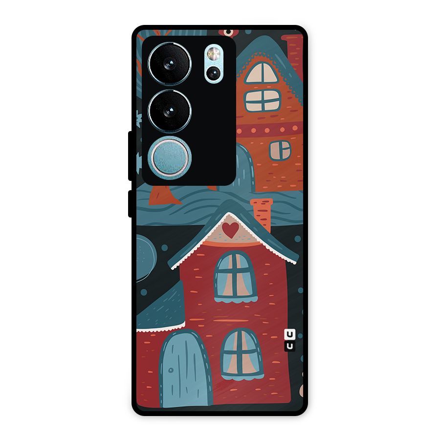 Nordic Arts Houses Metal Back Case for Vivo V29 Pro
