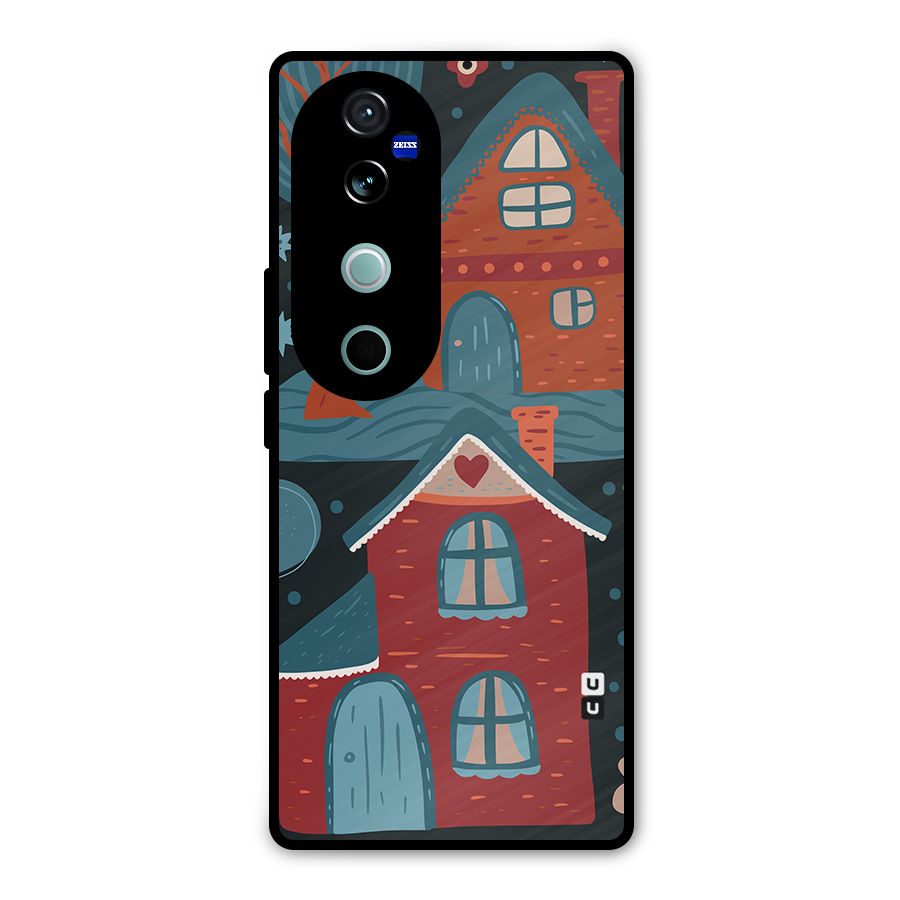 Nordic Arts Houses Metal Back Case for Vivo V40