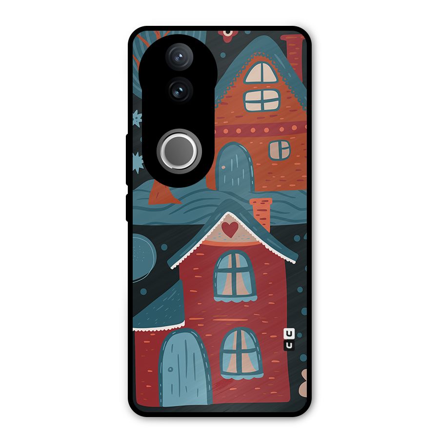 Nordic Arts Houses Metal Back Case for Vivo V50e