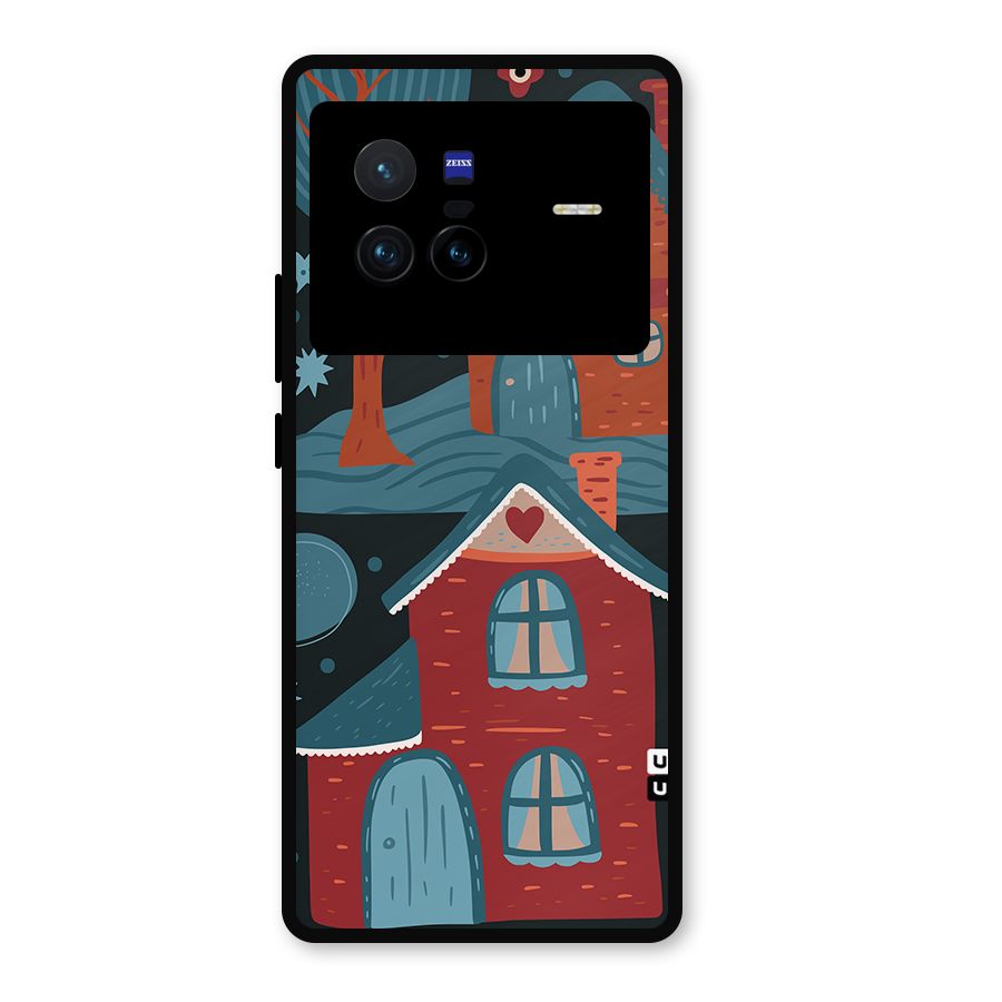 Nordic Arts Houses Metal Back Case for Vivo X80