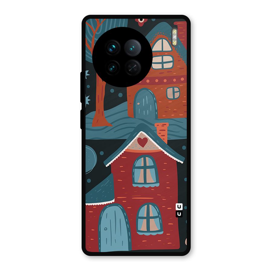Nordic Arts Houses Metal Back Case for Vivo X90