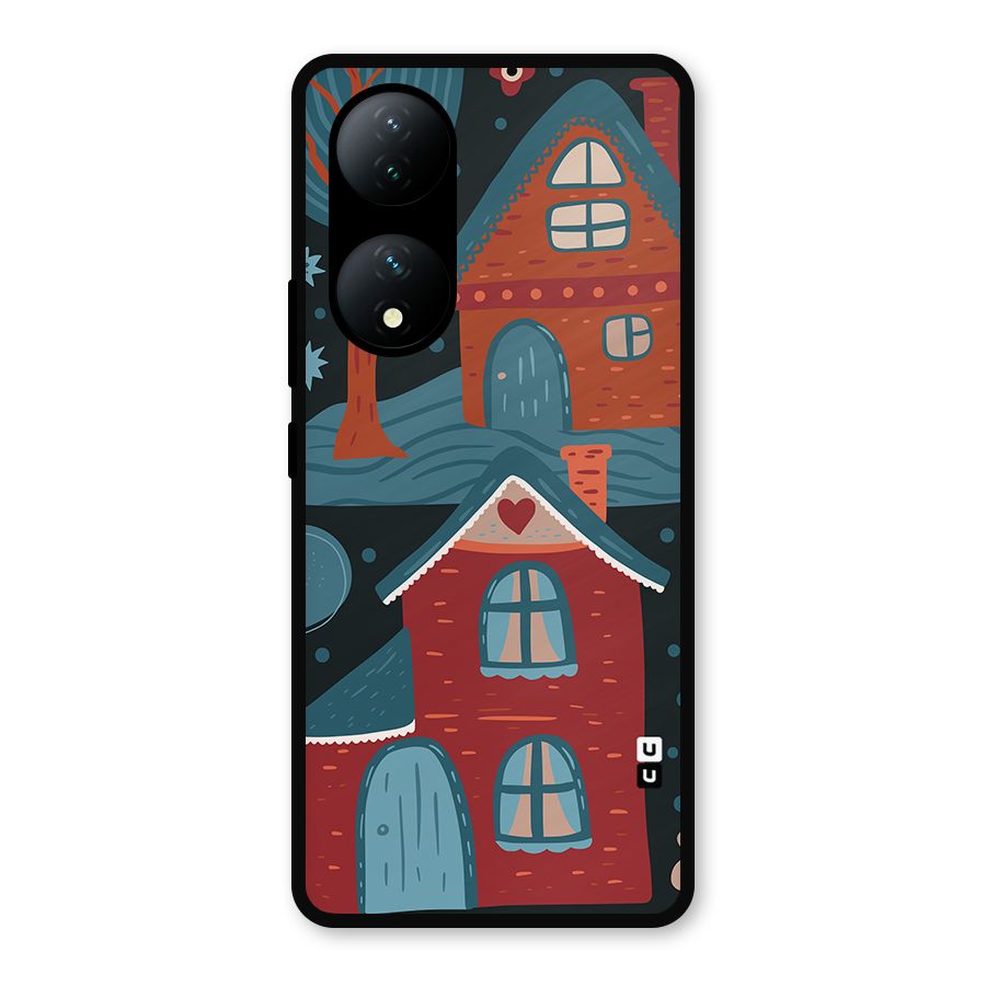 Nordic Arts Houses Metal Back Case for Vivo Y100a