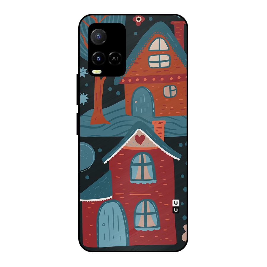 Nordic Arts Houses Metal Back Case for Vivo Y21T