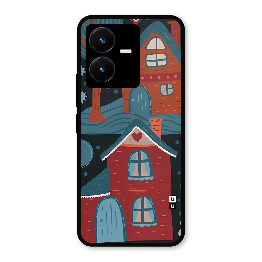 Nordic Arts Houses Metal Back Case for Vivo Y22