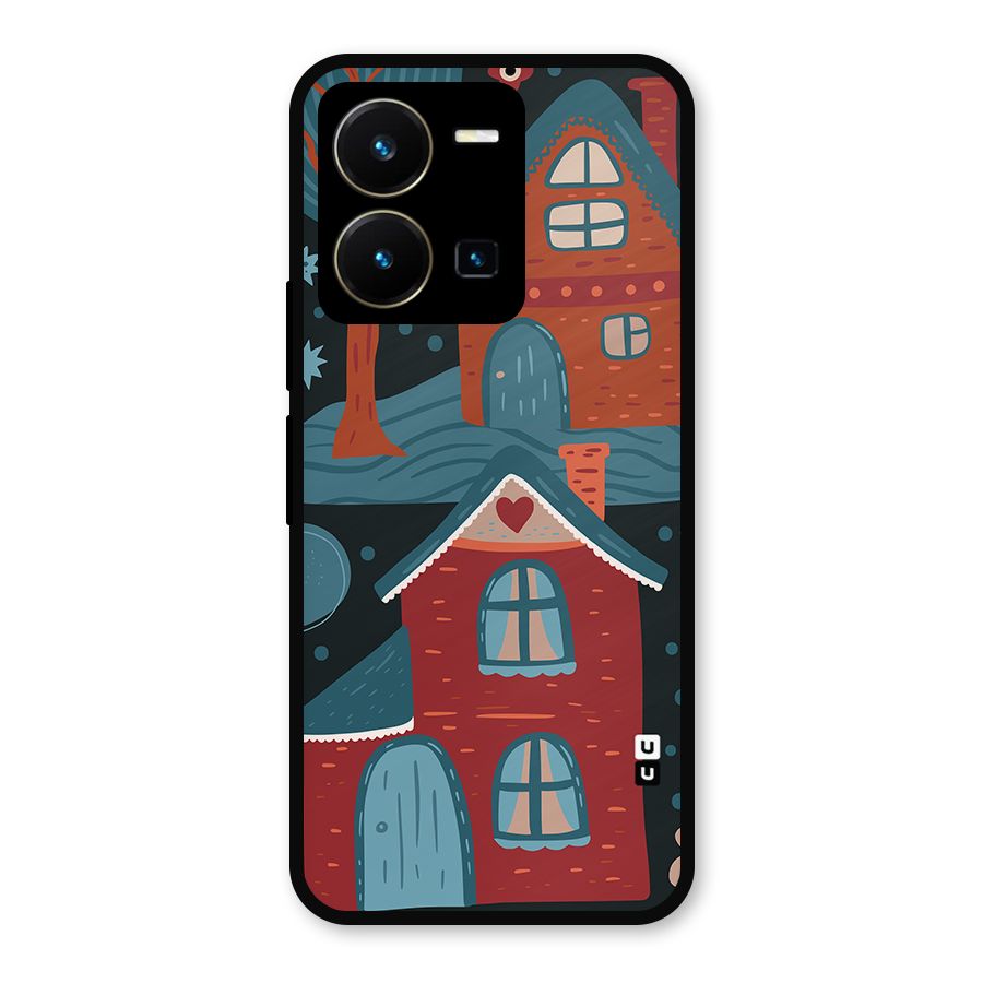 Nordic Arts Houses Metal Back Case for Vivo Y35