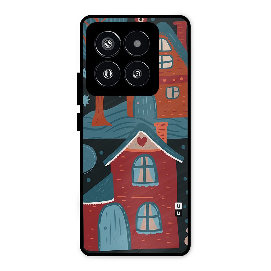 Nordic Arts Houses Metal Back Case for Xiaomi 14 Pro