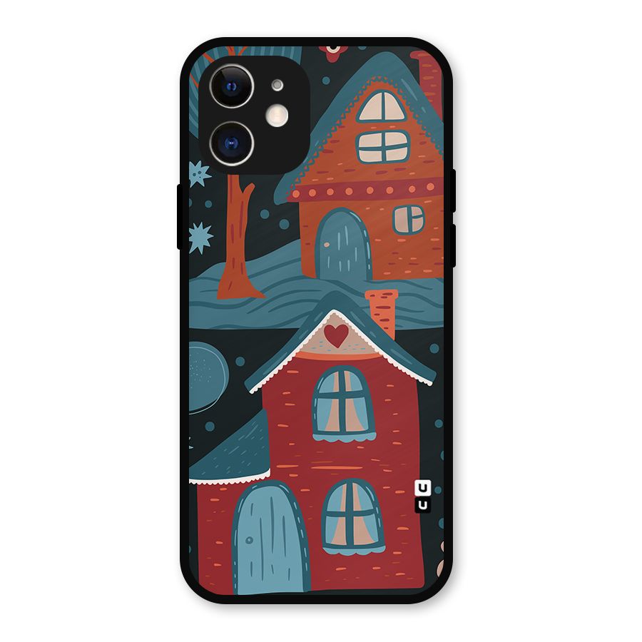 Nordic Arts Houses Metal Back Case for iPhone 12