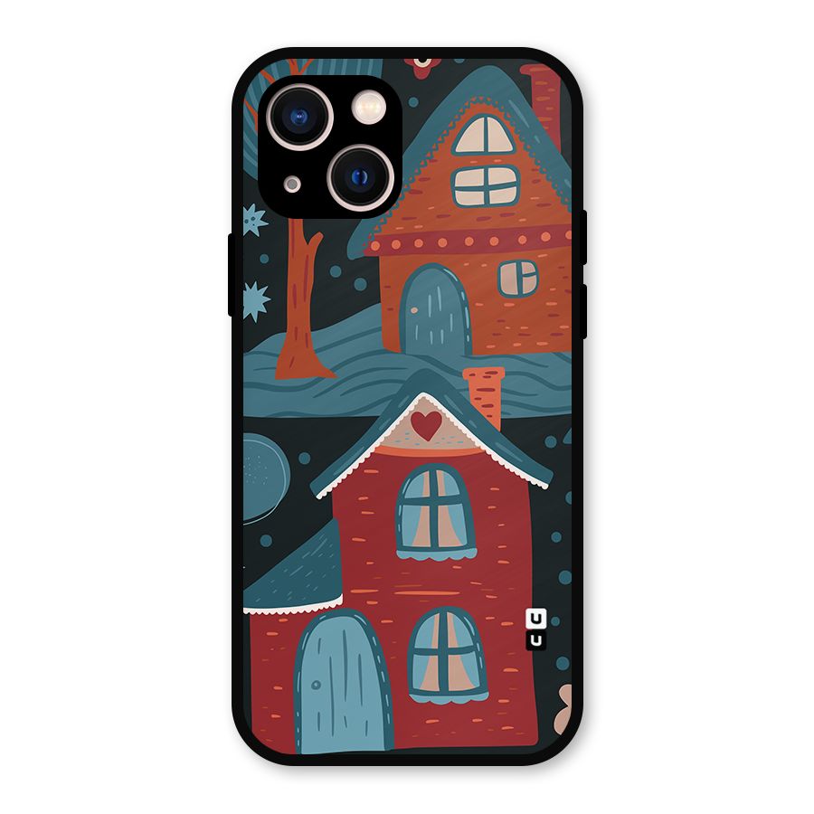 Nordic Arts Houses Metal Back Case for iPhone 13