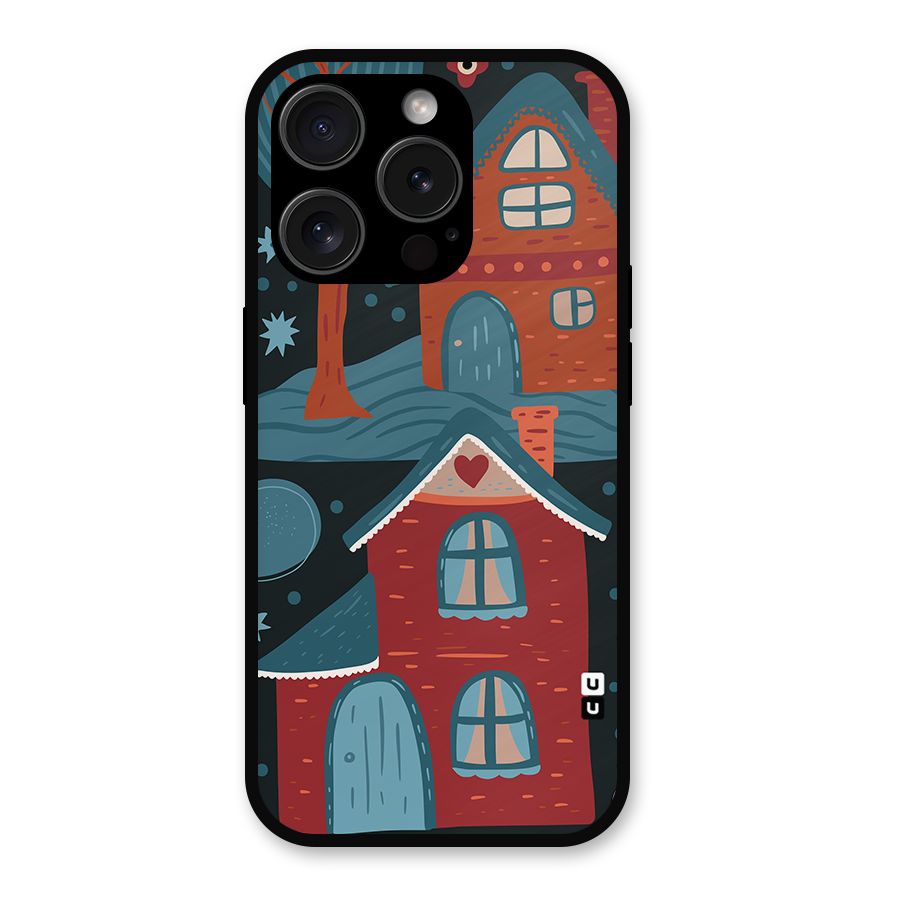 Nordic Arts Houses Metal Back Case for iPhone 15 Pro