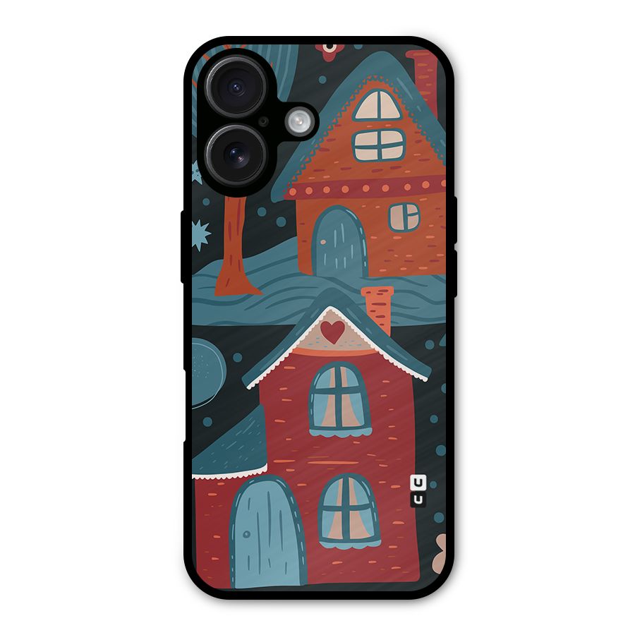 Nordic Arts Houses Metal Back Case for iPhone 16