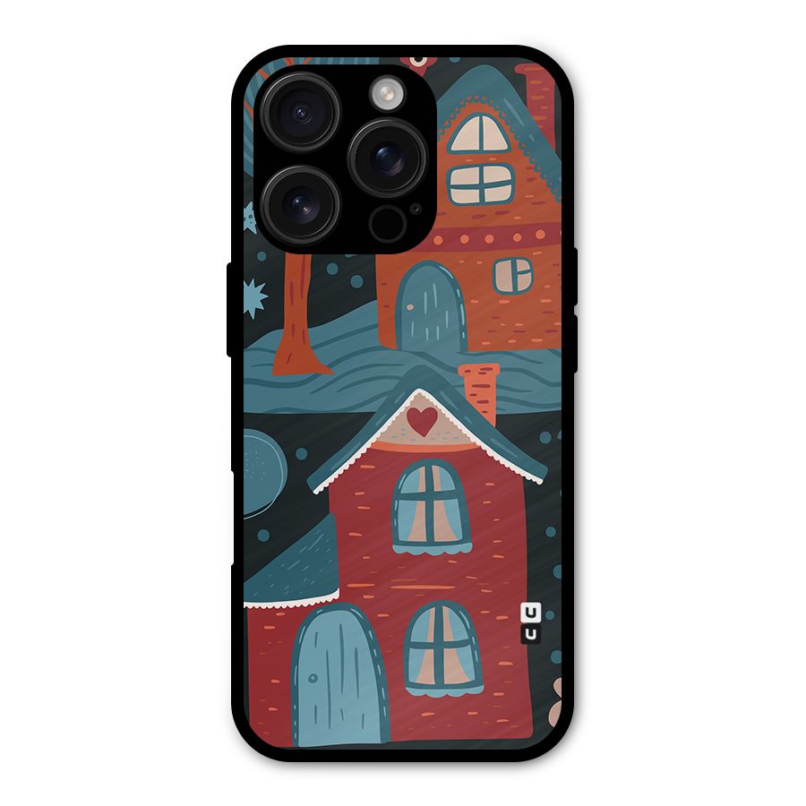 Nordic Arts Houses Metal Back Case for iPhone 16 Pro