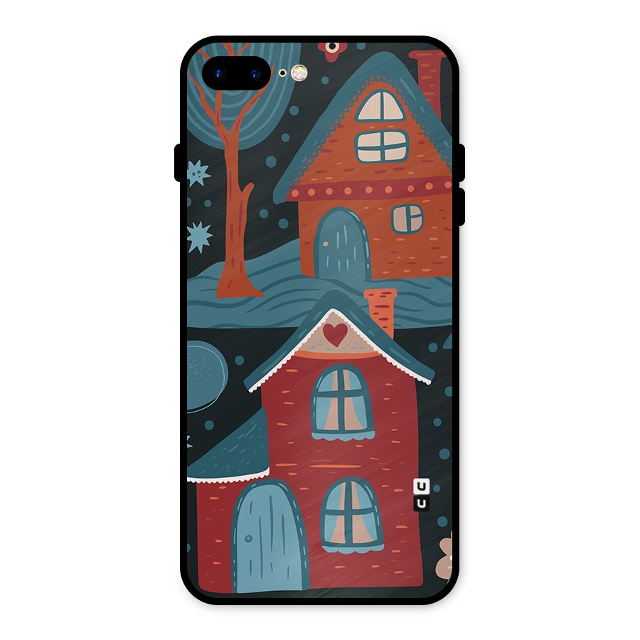 Nordic Arts Houses Metal Back Case for iPhone 8 Plus