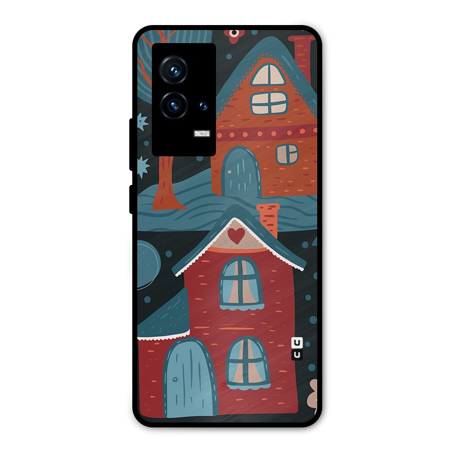 Nordic Arts Houses Metal Back Case for iQOO 9 5G