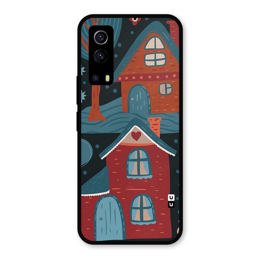 Nordic Arts Houses Metal Back Case for iQOO Z3