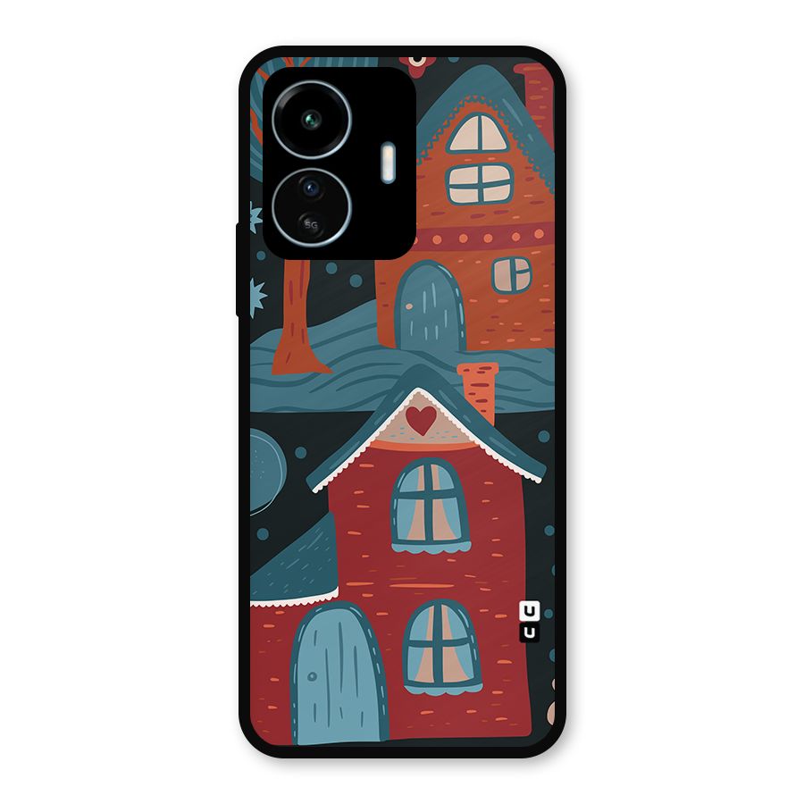 Nordic Arts Houses Metal Back Case for vivo iQOO Z6 Lite 5G