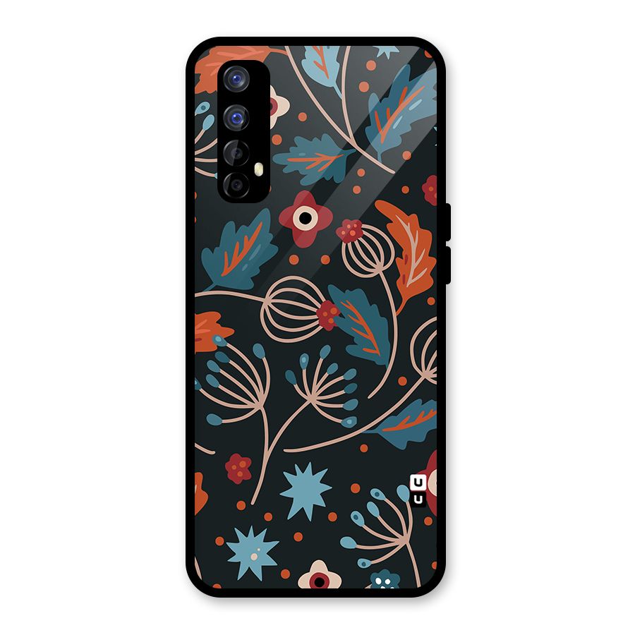 Nordic Arts Leaves Glass Back Case for Realme 7