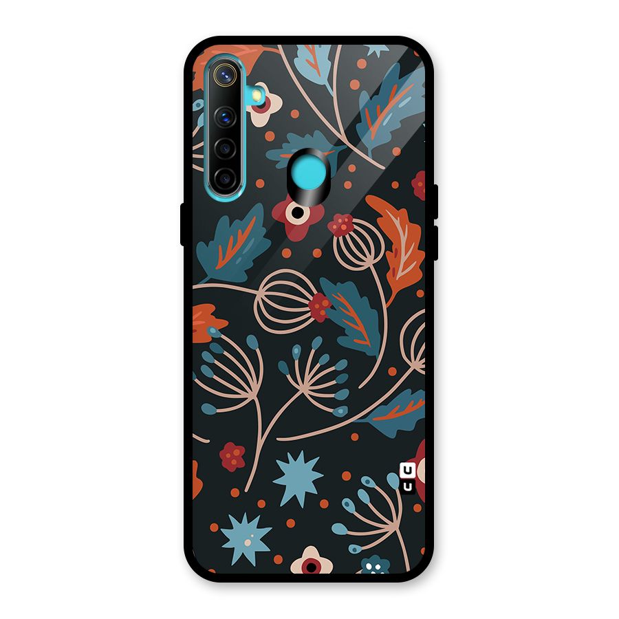 Nordic Arts Leaves Glass Back Case for Realme Narzo 10
