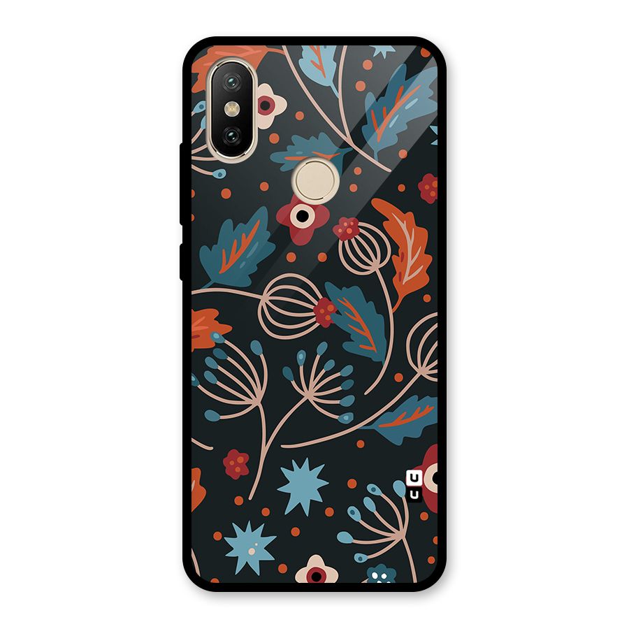 Nordic Arts Leaves Glass Back Case for Redmi A2
