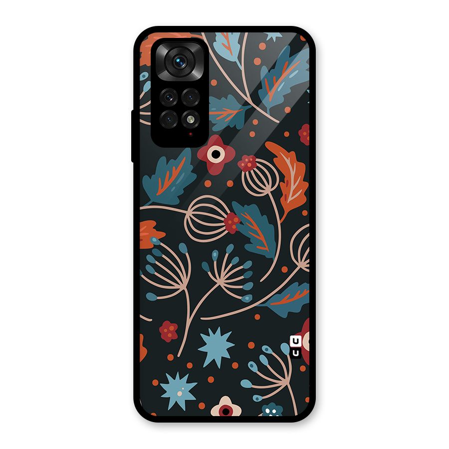 Nordic Arts Leaves Glass Back Case for Redmi Note 11S