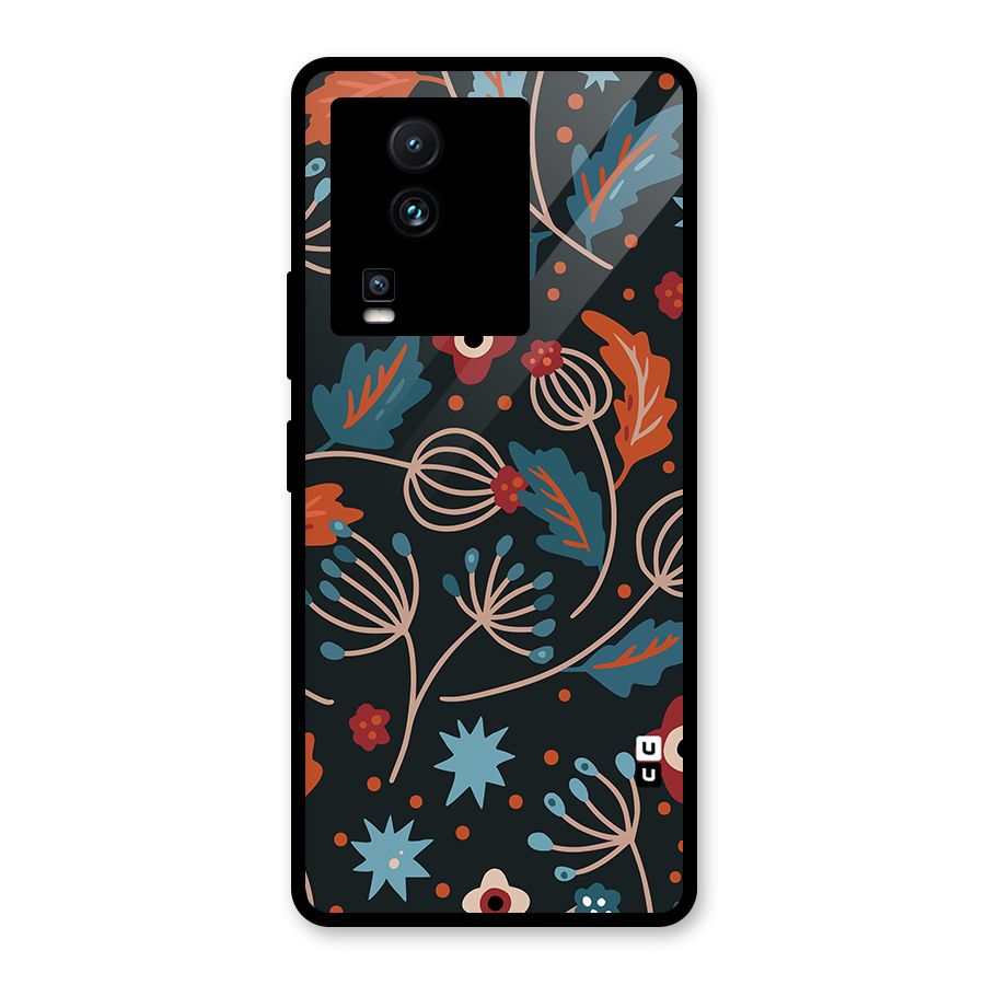 Nordic Arts Leaves Glass Back Case for Vivo iQOO Neo 7