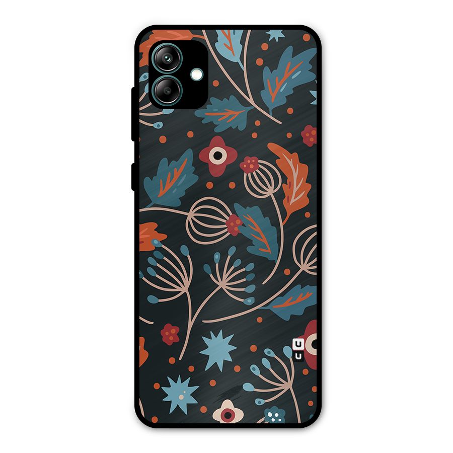 Nordic Arts Leaves Metal Back Case for Galaxy A04