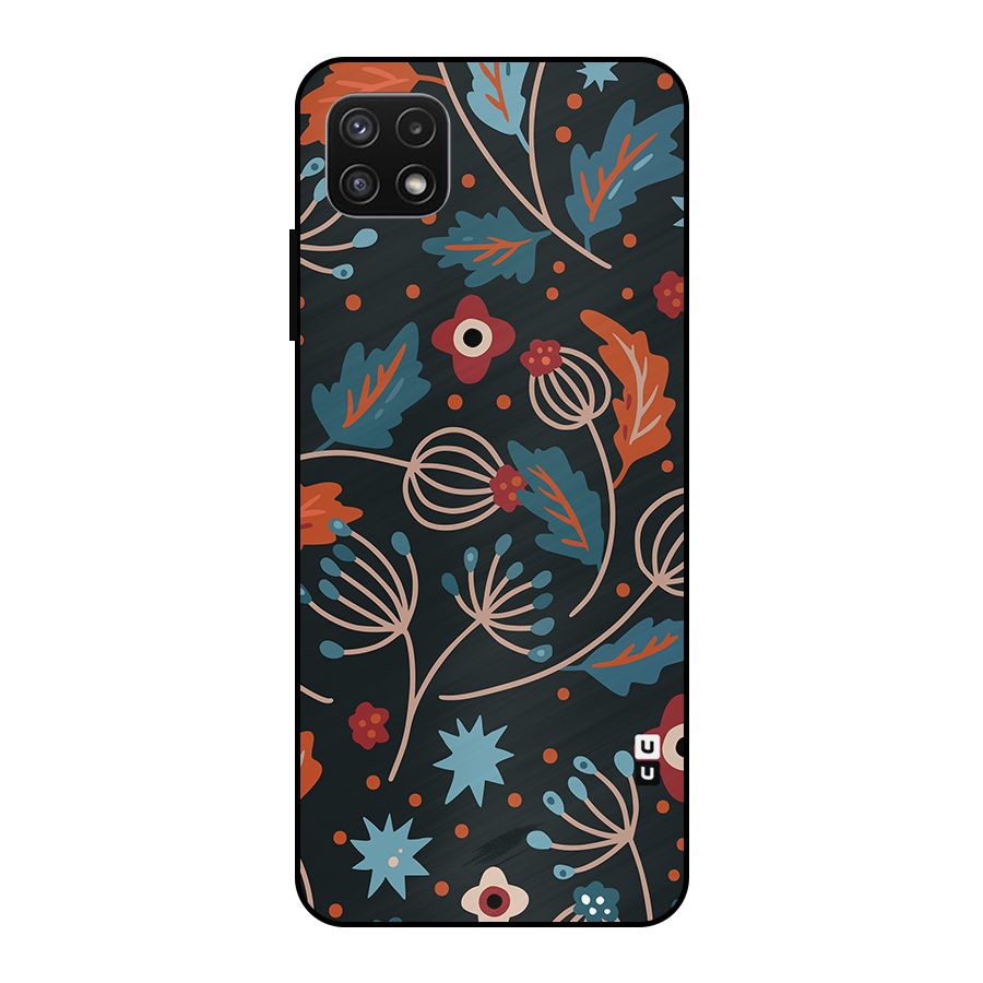 Nordic Arts Leaves Metal Back Case for Galaxy A22 5G