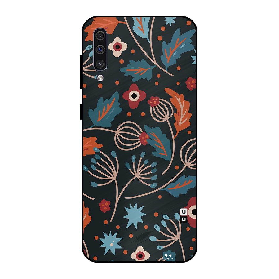 Nordic Arts Leaves Metal Back Case for Galaxy A30s