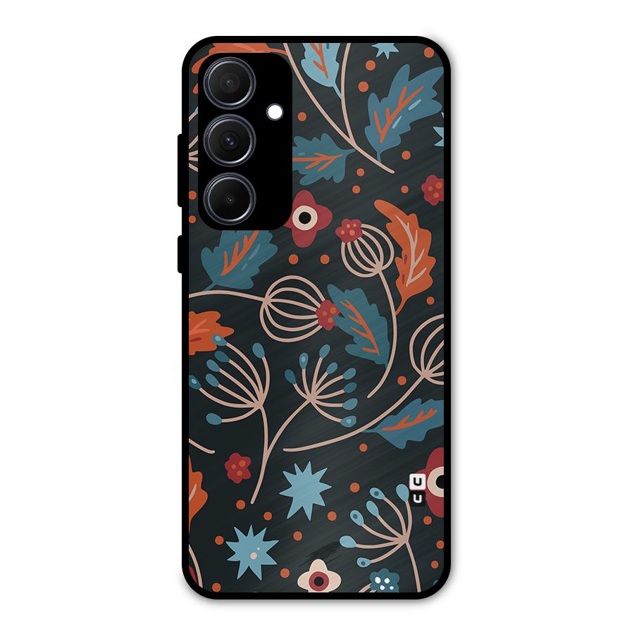 Nordic Arts Leaves Metal Back Case for Galaxy A35