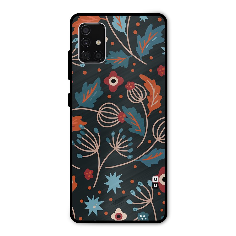 Nordic Arts Leaves Metal Back Case for Galaxy A51