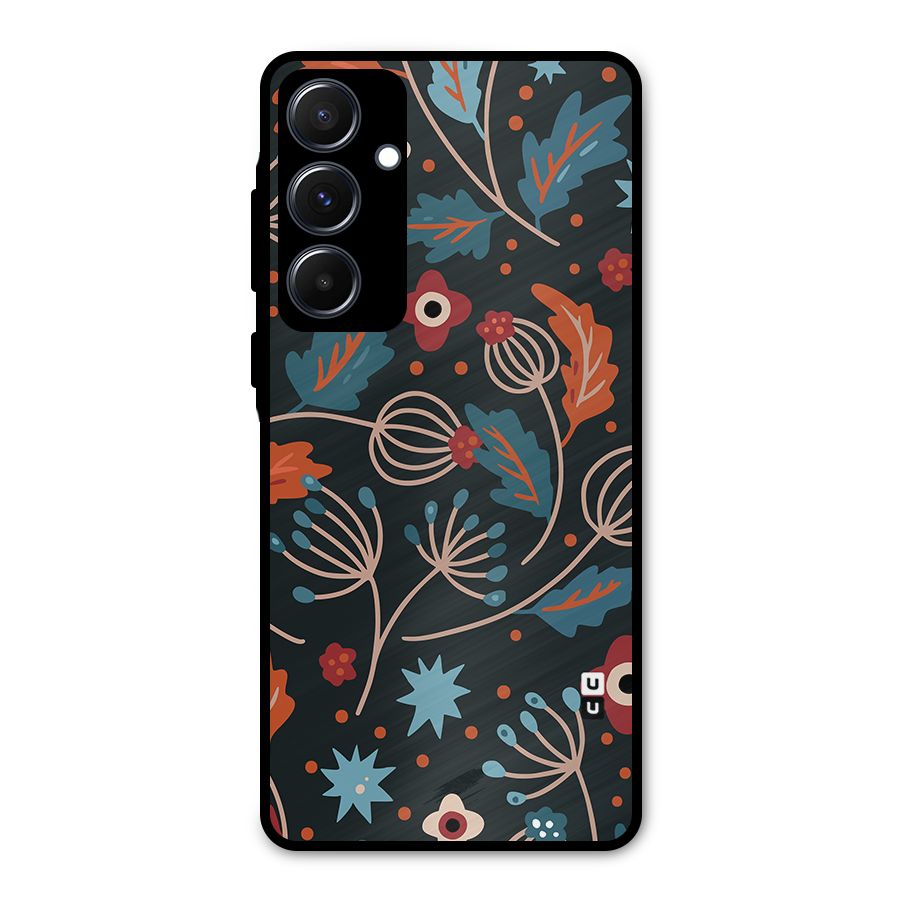 Nordic Arts Leaves Metal Back Case for Galaxy A55