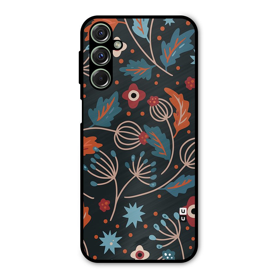 Nordic Arts Leaves Metal Back Case for Galaxy F34