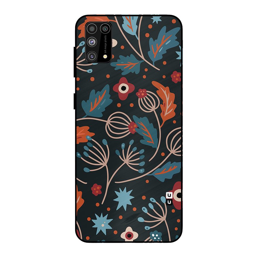 Nordic Arts Leaves Metal Back Case for Galaxy F41