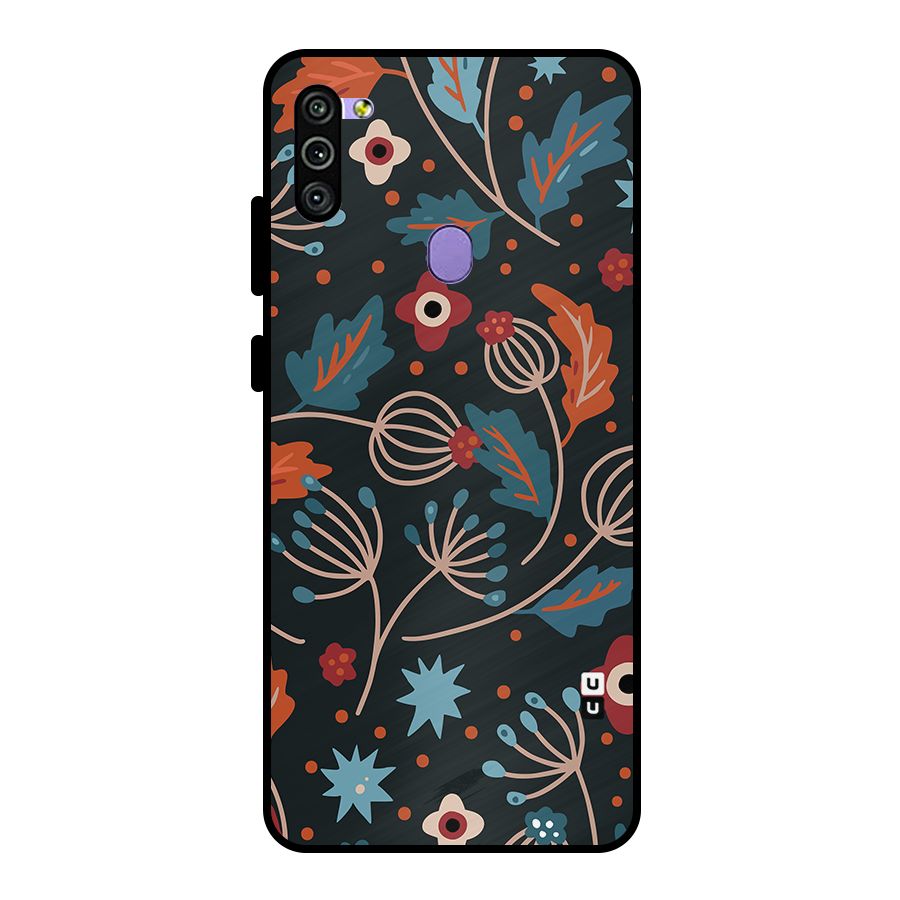 Nordic Arts Leaves Metal Back Case for Galaxy M11