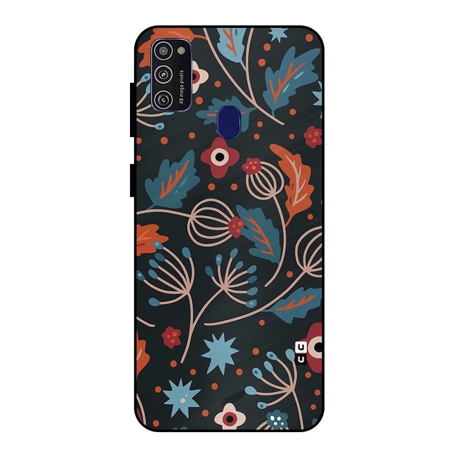 Nordic Arts Leaves Metal Back Case for Galaxy M30s