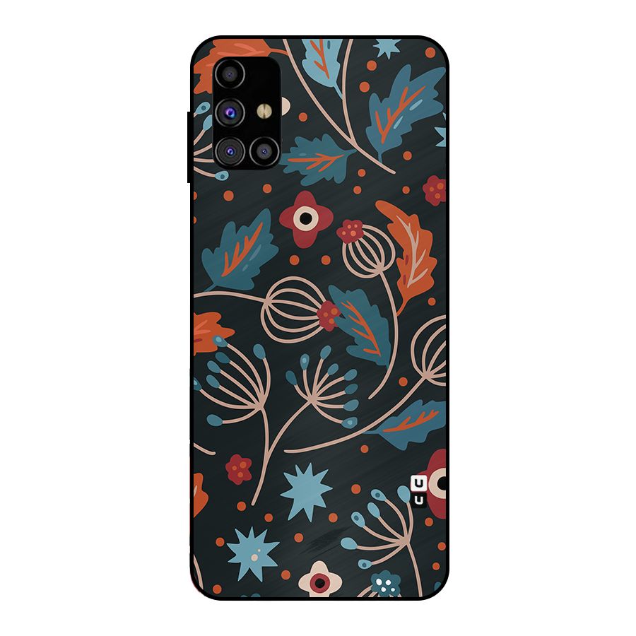 Nordic Arts Leaves Metal Back Case for Galaxy M31s