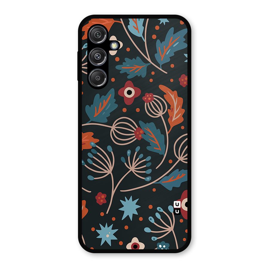 Nordic Arts Leaves Metal Back Case for Galaxy M34 5G