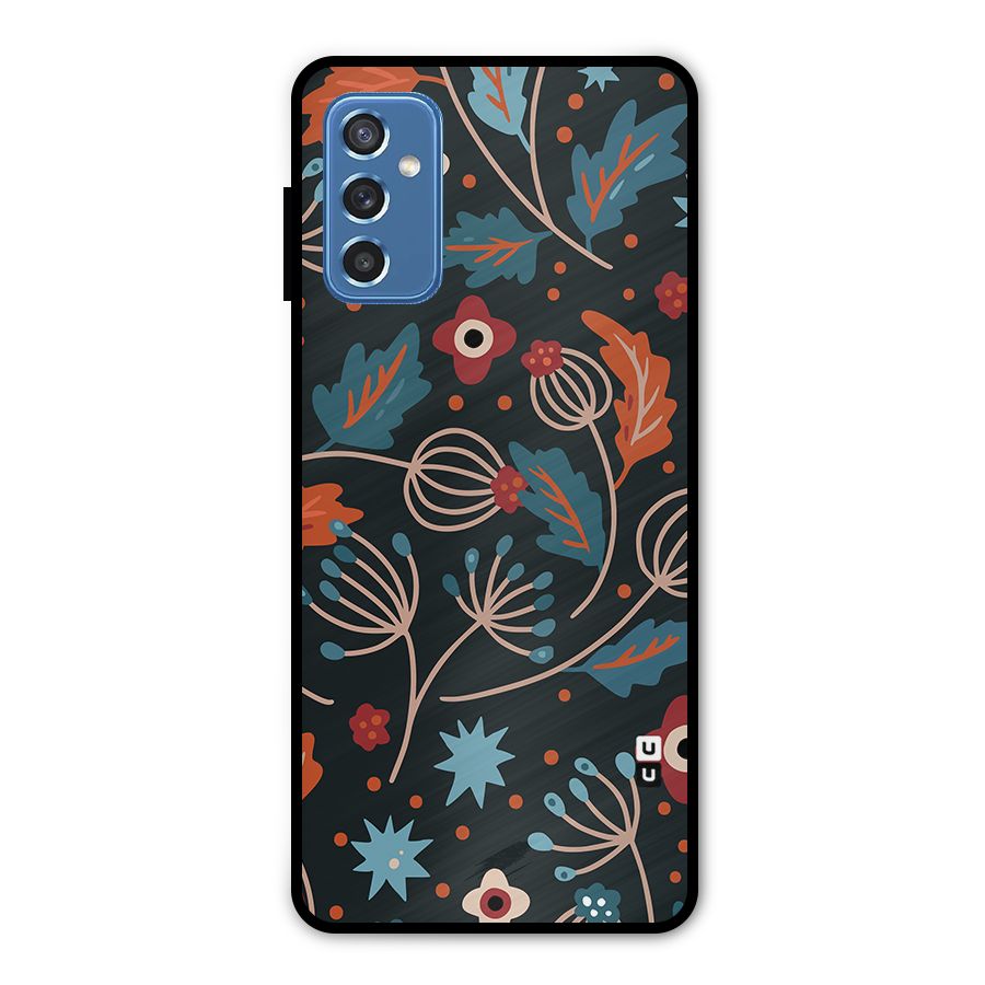 Nordic Arts Leaves Metal Back Case for Galaxy M52 5G