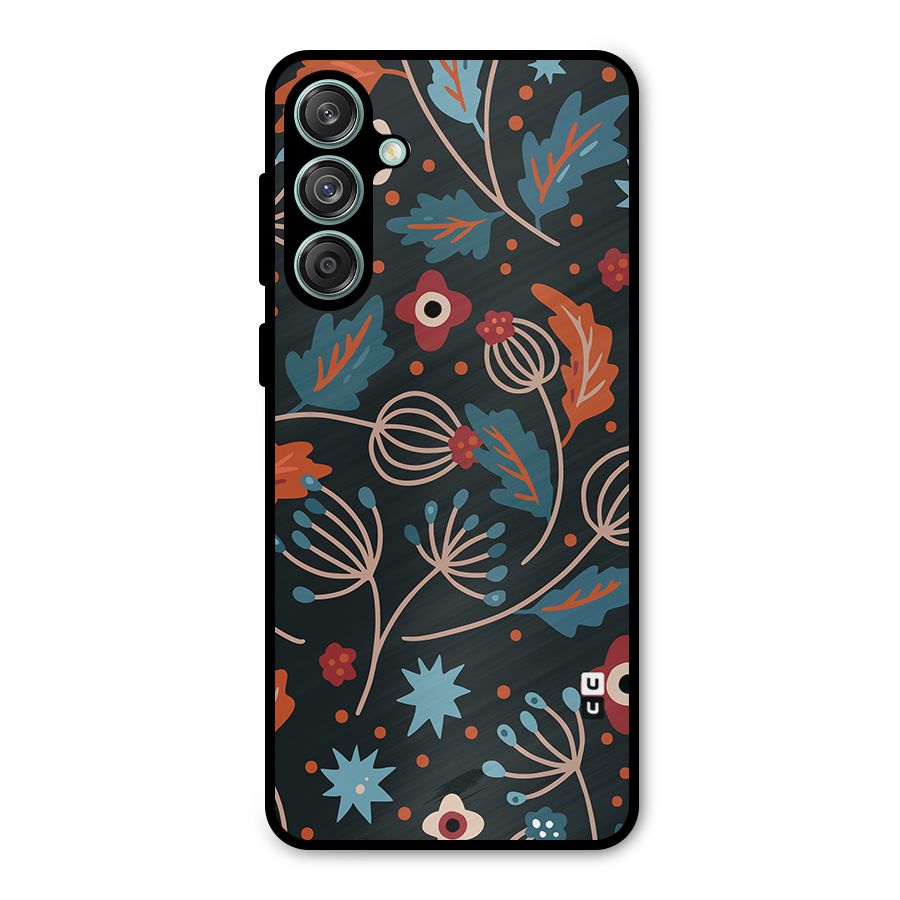 Nordic Arts Leaves Metal Back Case for Galaxy M55 5G