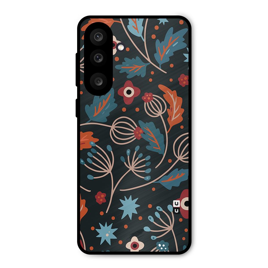 Nordic Arts Leaves Metal Back Case for Galaxy M56