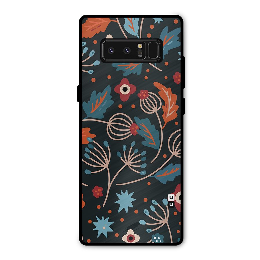 Nordic Arts Leaves Metal Back Case for Galaxy Note 8