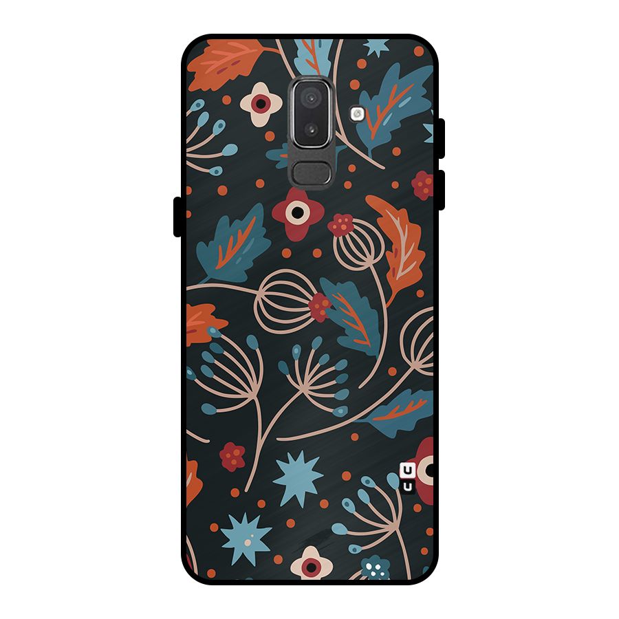 Nordic Arts Leaves Metal Back Case for Galaxy On8 (2018)