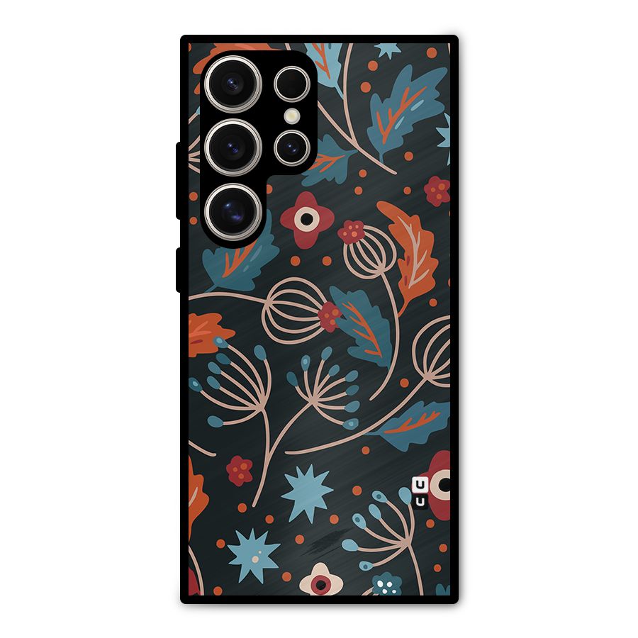 Nordic Arts Leaves Metal Back Case for Galaxy S24 Ultra