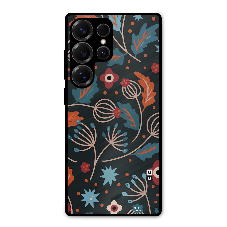 Nordic Arts Leaves Metal Back Case for Galaxy S25 Ultra