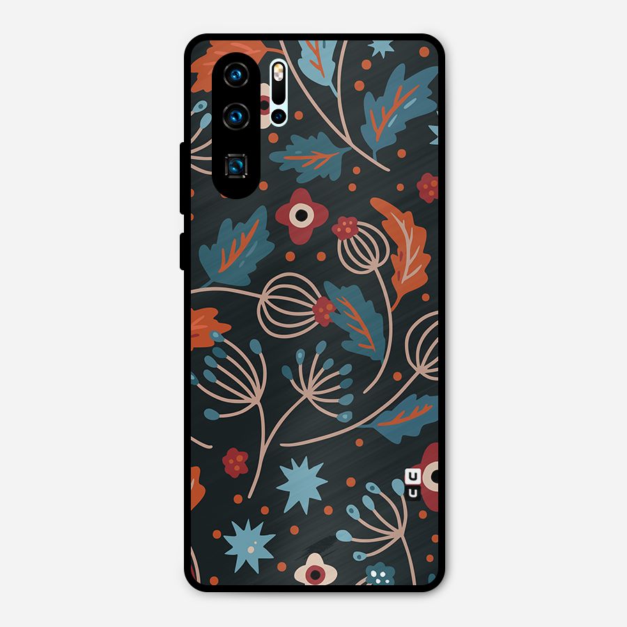 Nordic Arts Leaves Metal Back Case for Huawei P30 Pro