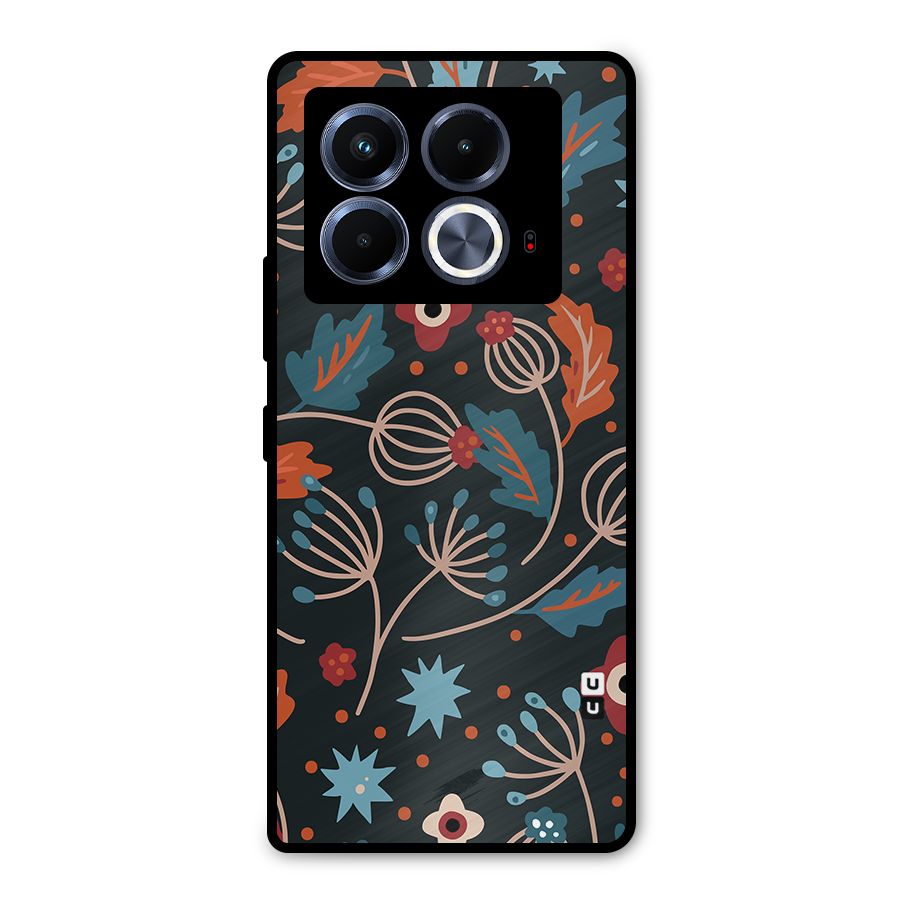 Nordic Arts Leaves Metal Back Case for Infinix Note 40 5G