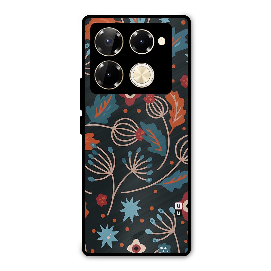 Nordic Arts Leaves Metal Back Case for Infinix Note 40 Pro