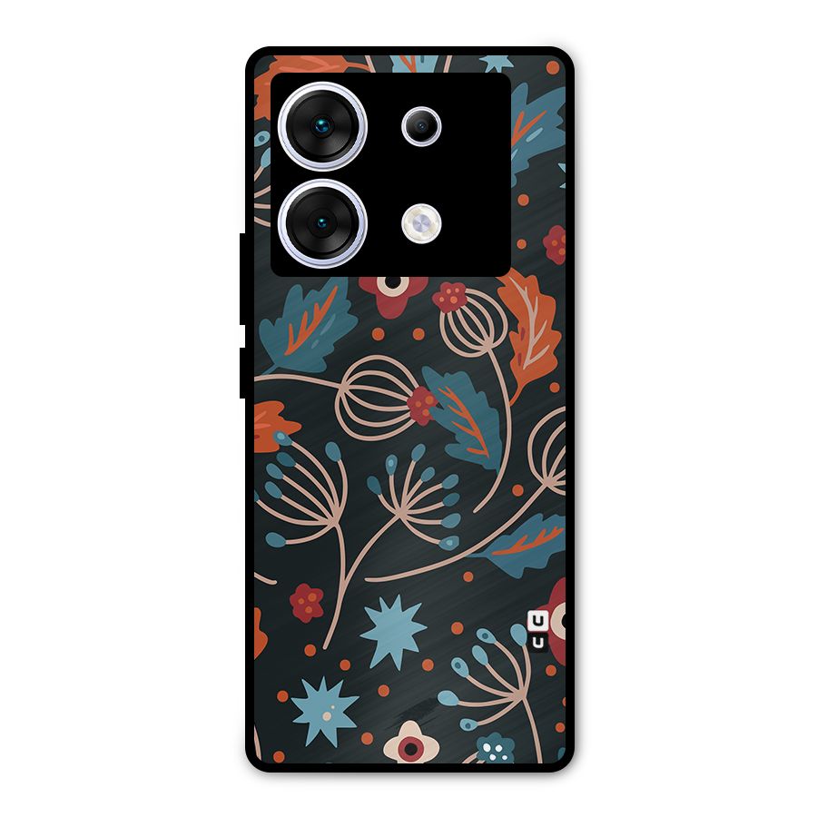 Nordic Arts Leaves Metal Back Case for Infinix Zero 30 5G
