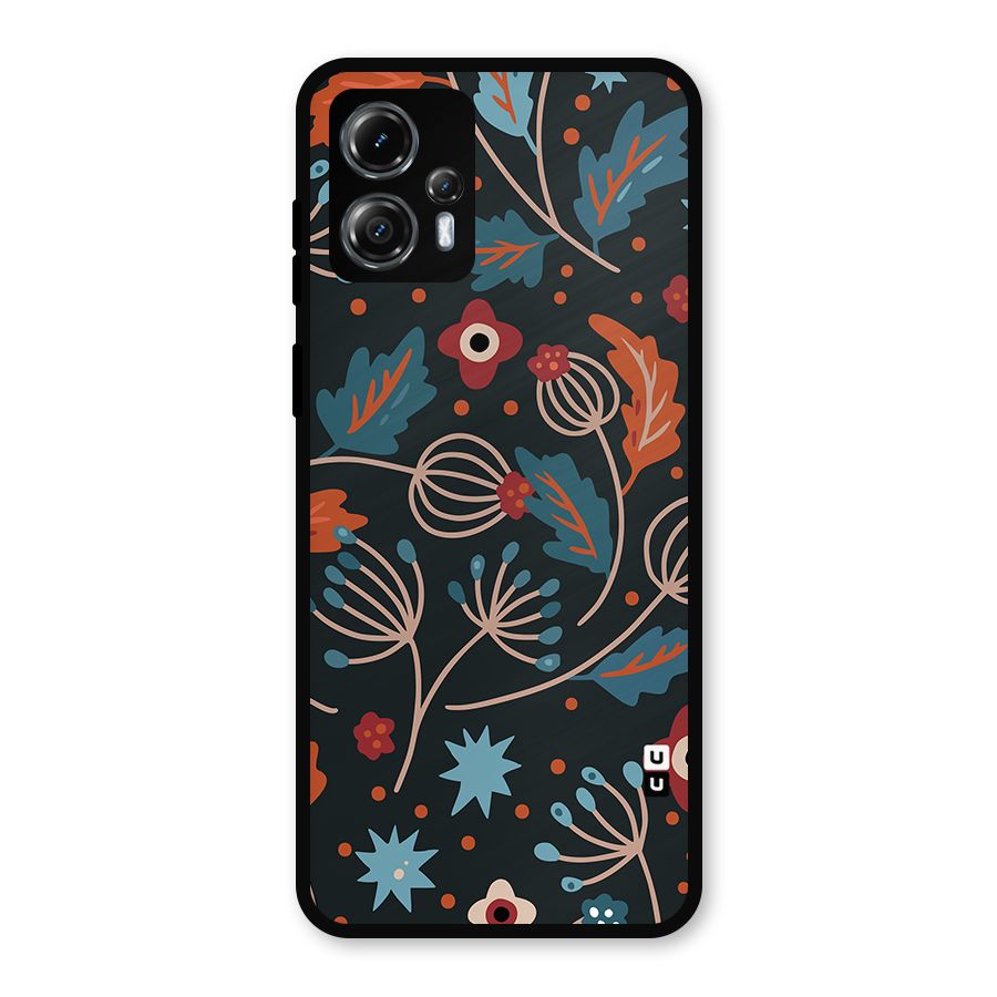 Nordic Arts Leaves Metal Back Case for Moto G13