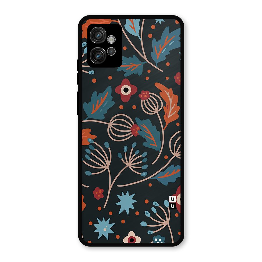 Nordic Arts Leaves Metal Back Case for Moto G32